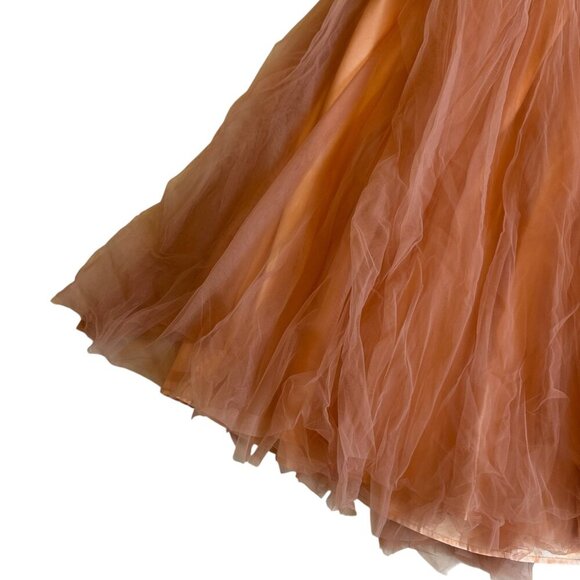 Selfie Leslie Strapless Tulle Dress Gown Full Layered Satin Size XL Women's NWT - Picture 5 of 13